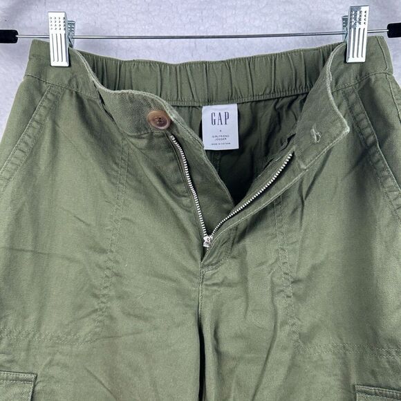 Gap Girlfriend Jogger Cargo Pants Womens 4 Green Hiking Active Outdoor Casual - Picture 7 of 9